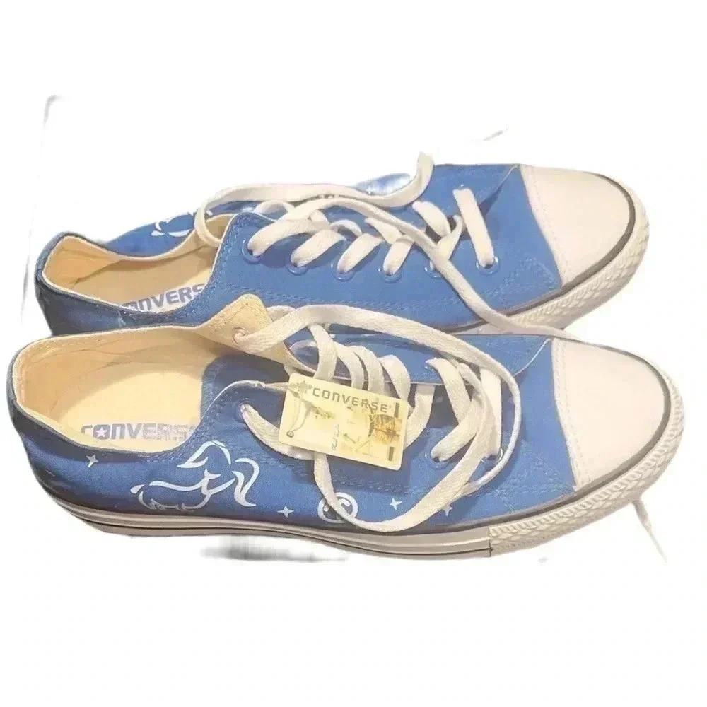 NWT converse all star unisex low horoscope baby  blue casual sneakers M8.5/W10.5 - Picture 3 of 6